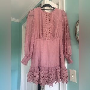 Simple Mauve Lace Dress